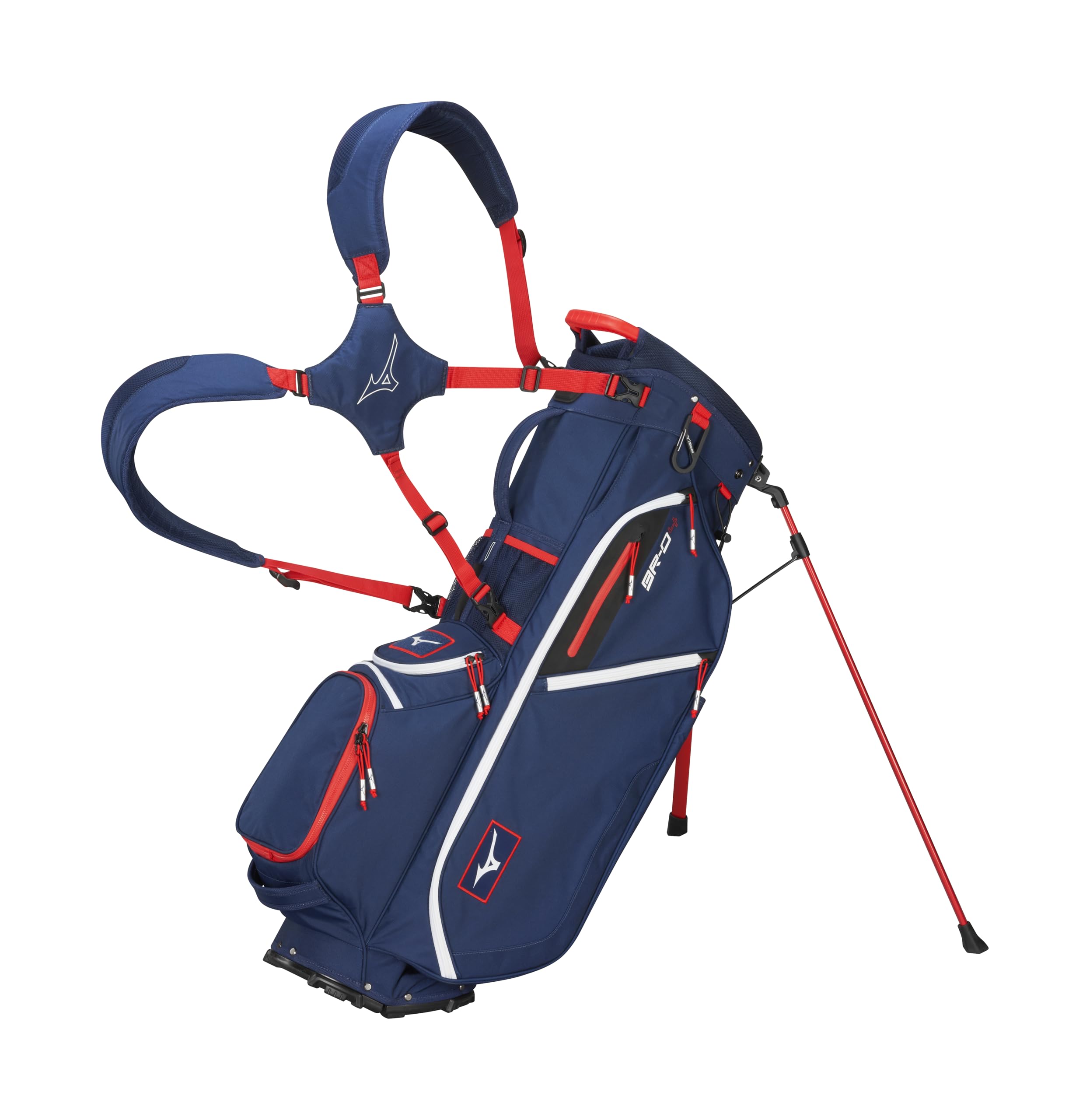 Mizuno BR-D4 Stand Golf Bag | 9 Inches | Navy-Red