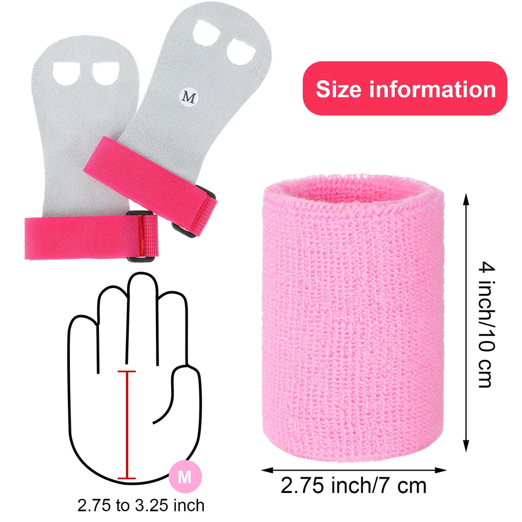 2 Gymnastics Grips Wristbands Sets For Kids Youth, Palm Protection And Wrist Support Sports Accessories For Workout Exercise (Pi