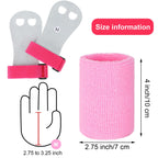 2 Gymnastics Grips Wristbands Sets For Kids Youth, Palm Protection And Wrist Support Sports Accessories For Workout Exercise (Pi
