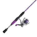 Shakespeare Jellyfish Spinning Reel And Fishing Rod Combo, Purple, 5'6'' - Medium - 2Pc