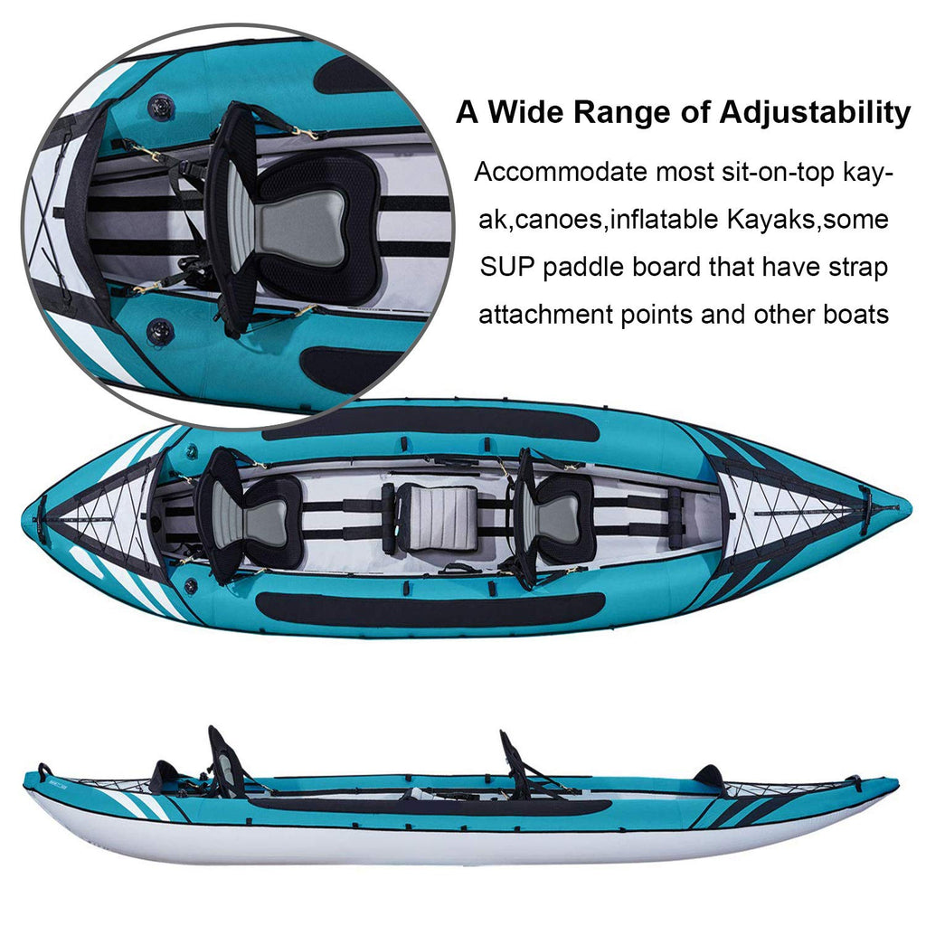 2 Pack Of Kayak Seat Deluxe Padded Canoe Backrest Seat Sit On Top Cushioned Back Support Sup Paddle Board Seats With Detachable