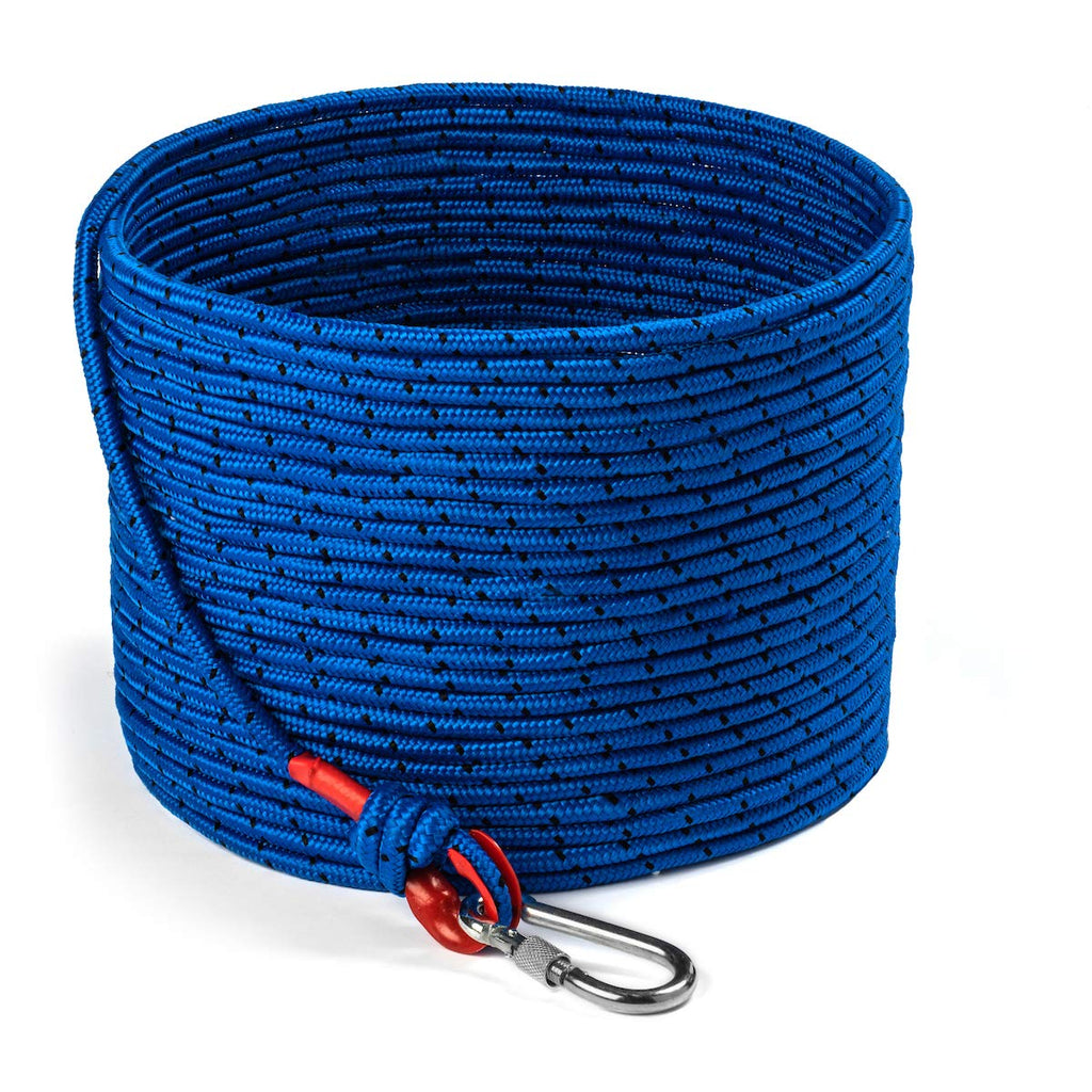 Loreso Strong Magnet Fishing Rope Carabiner, Camping Rope - Heavy Duty 1200 Lb Strength All Purpose Ropes, 1/3 Inch Reinforced P