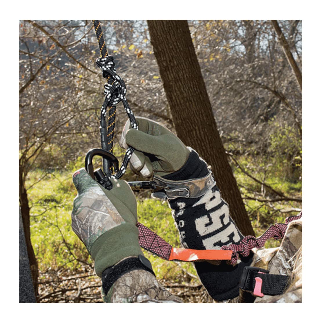 Muddy Outdoors Safe-Line 30' Durable Nylon Outdoor Hunting & Treestand Safe System For Tree Climbing - Single Pack