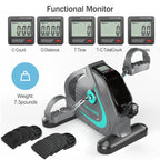 Under Desk Bike Pedal Exerciser Portable Mini Home Exercise Bike With 5Lbs Flywheel Sitting Peddler Exerciser For Seniors Legs A