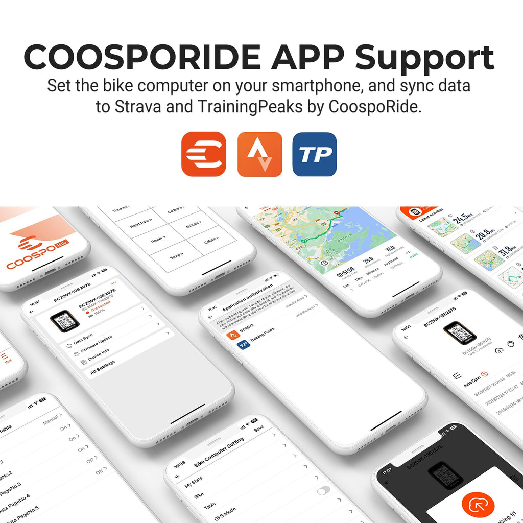 Coospo Bike Computer Wireless Gps,Bike Speedometer With Auto Backlight, Bluetooth5.0 Ant Cycling Gps Computer,Bicycle Computer W