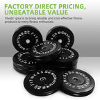 Fitvids Olympic Bumper Plates Set, 2'' Weight Plates For Strength Training & Weightlifting, Pair Of 10Lbs