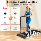 Futureglide Walking Pad Treadmill, 3.0 Hp Under Desk Treadmill, 3 In 1 Foldable Treadmills For Home, Walking Pad With Handle Bar