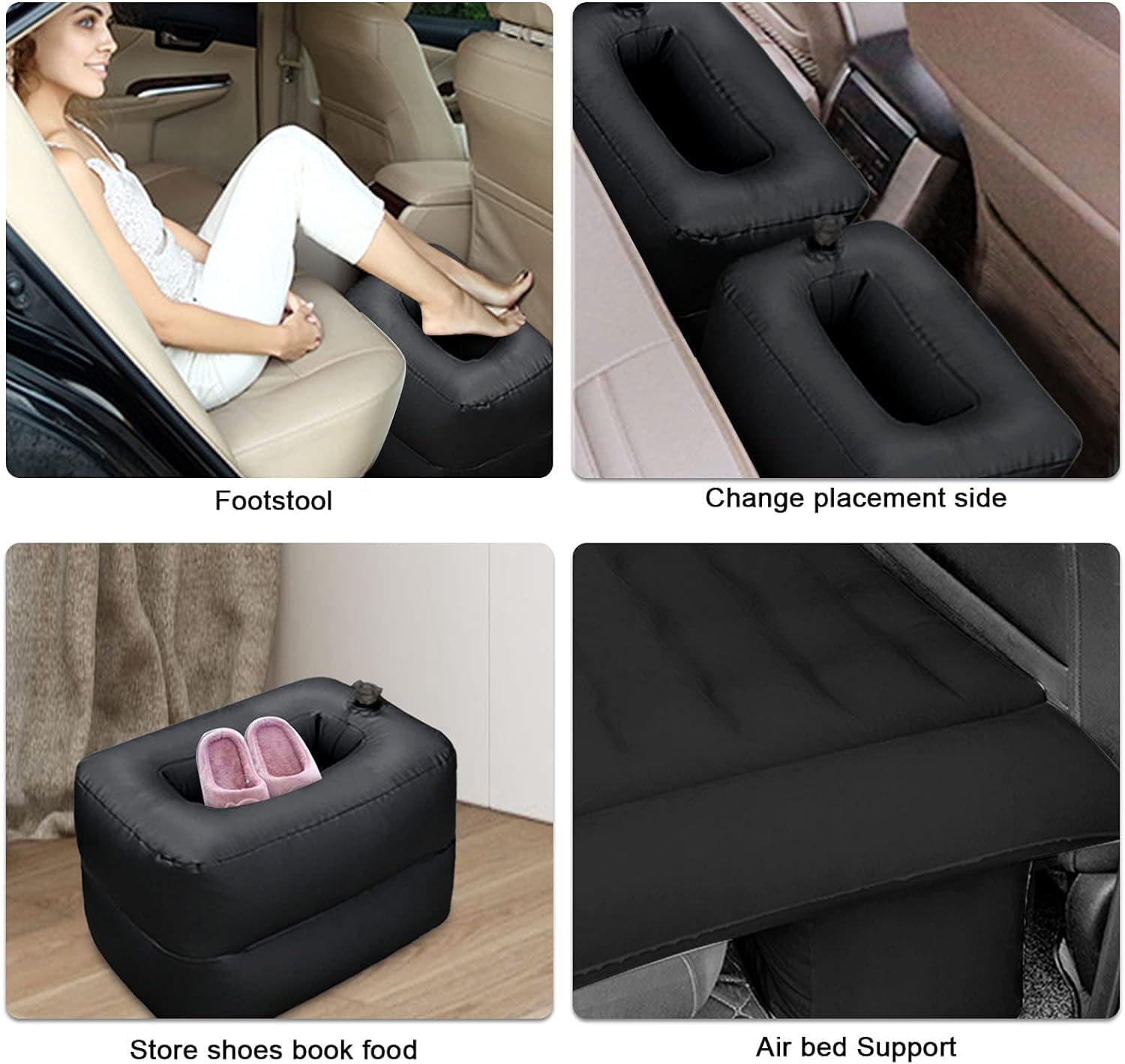 Iswees Car Bed Suv Air Mattress, Car Air Mattress With Electric Air Pump, 2 Inflatable Pillows And 2 Footrests For Back Seat, Si