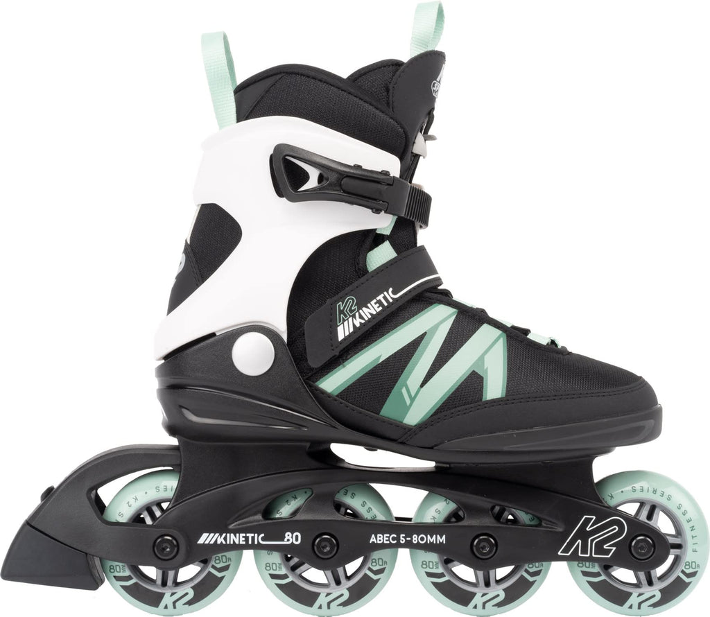 K2 Kinetic 80 Pro Sage Womens Inline Skates - Black/Sage / 10.0