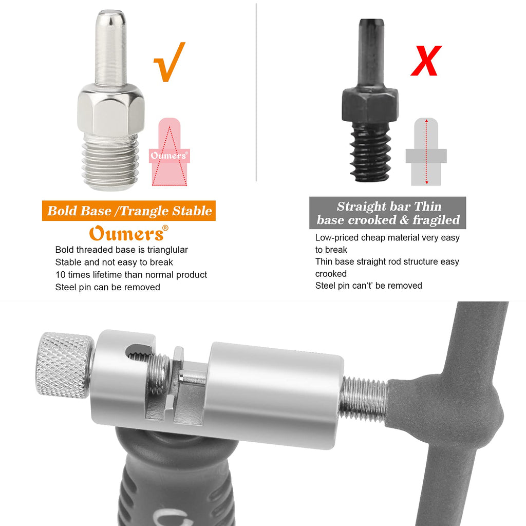 Oumers Bike Chian Breaker Tool, Universal For 7 8 9 10 11 Speed Chains Link, Remove Rusty Chains Easily. A Small Durable Bicycle
