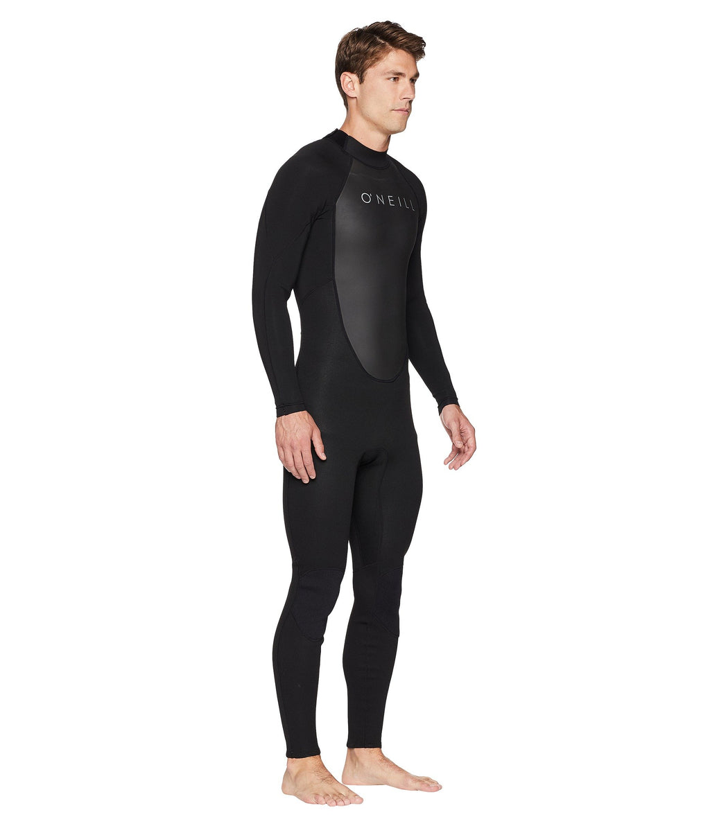 O'Neill Men'S Reactor-2 3/2Mm Back Zip Full Wetsuit, Black/Black, S