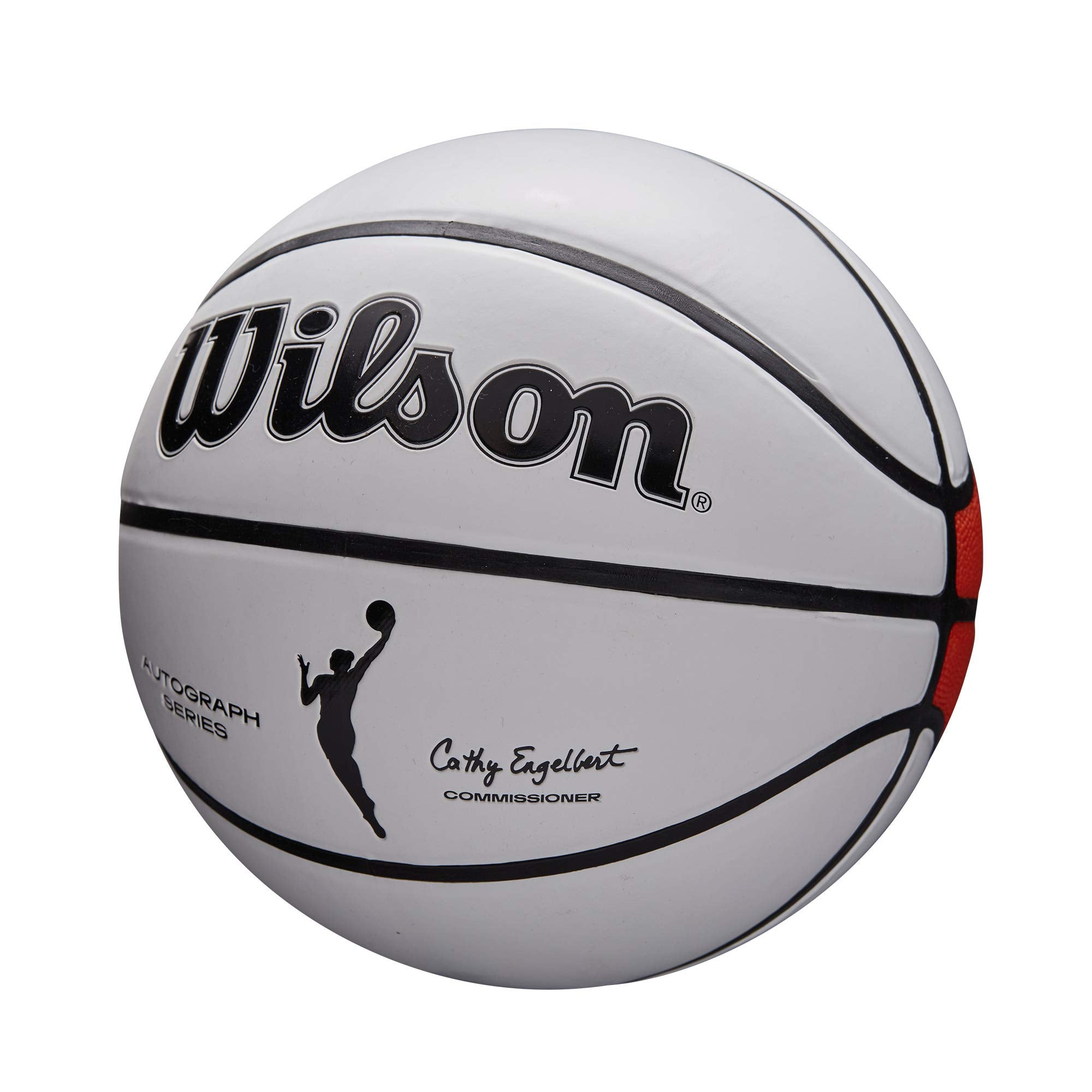Wilson Wnba Commemorative Series Autograph Basketball - Size 6 - 28.5'', White/Orange