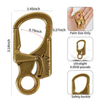 Ahiller Carabiner Clip, Double Anti-Misopening Locking Design, 3'' Zinc Alloy Heavy Keychain For Outdoor Camping Hiking, Key Rin