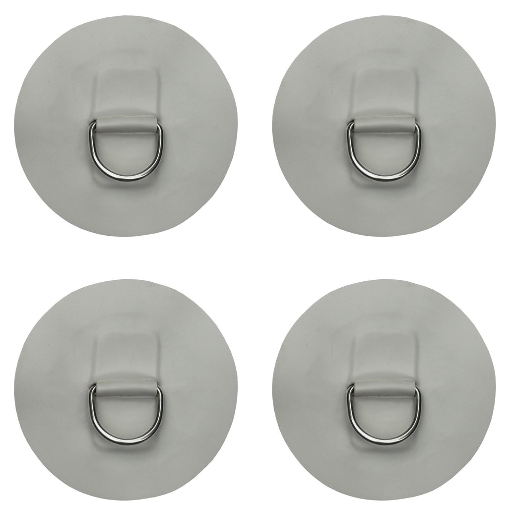 Yyst 4 X Stainless Steel D-Ring Pad/Patch For Pvc Inflatable Boat Raft Dinghy Kayak - No Glue Included- Instruction Included- Li