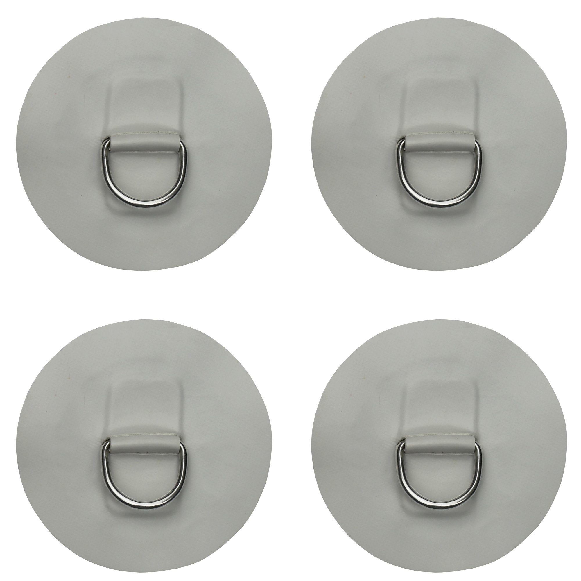 Yyst 4 X Stainless Steel D-Ring Pad/Patch For Pvc Inflatable Boat Raft Dinghy Kayak - No Glue Included- Instruction Included- Li