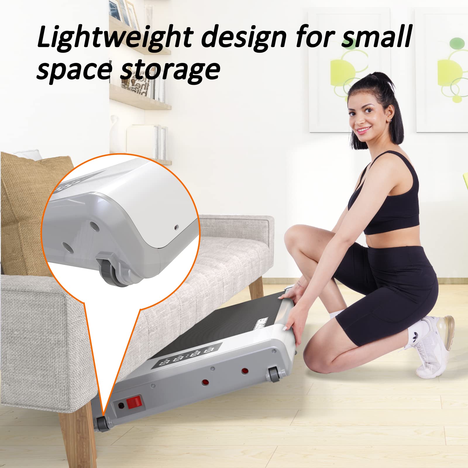 Walking Pad, Under Desk Treadmill 2 In 1 For Home/Office With Remote Control, Walking Treadmill, Portable Treadmill In Led Displ