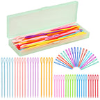 60Pcs Plastic Sewing Needles, Large Eye Plastic Yarn Needles For Kids, 276354591 Inch Plastic Needles For Yarn And Craft Plastic