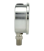 Carbo Instruments Stainless Steel Pressure Gauge Dual Display (0-100 Psikpa) - 2 1-2 Glycerine Liquid Filled Water Air Oil Gas G