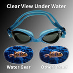 Water Gear Razor Anti-Fog Goggle (Smoke W/Blue Frame)