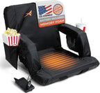 Heated Stadium Seats For Bleachers With Back Support Memory Foam - Usb Battery Included - Upgraded 3 Levels Of Heat - Foldable C