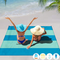 Famstar Beach Blanket Oversized Extra Large 78 X 81Waterproof Sandproof Beach Blanket 1-7 Adults Lightweight Durable For Travel