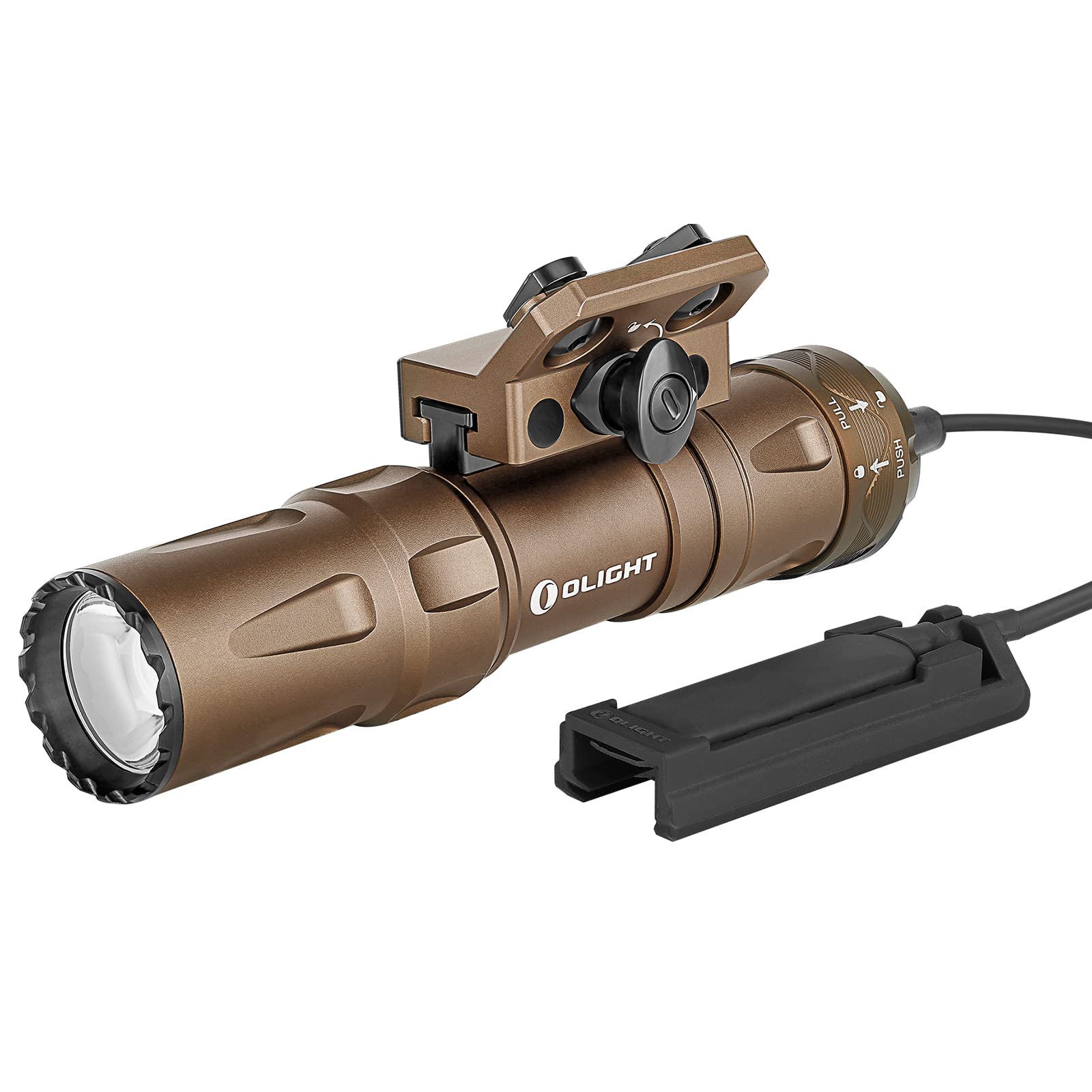 OLIGHT Odin Mini 1250 Lumens Ultra Compact Rechargeable Mlok Mount Tactical Flashlight, Removable Slide Rail Mount and Remote Sw