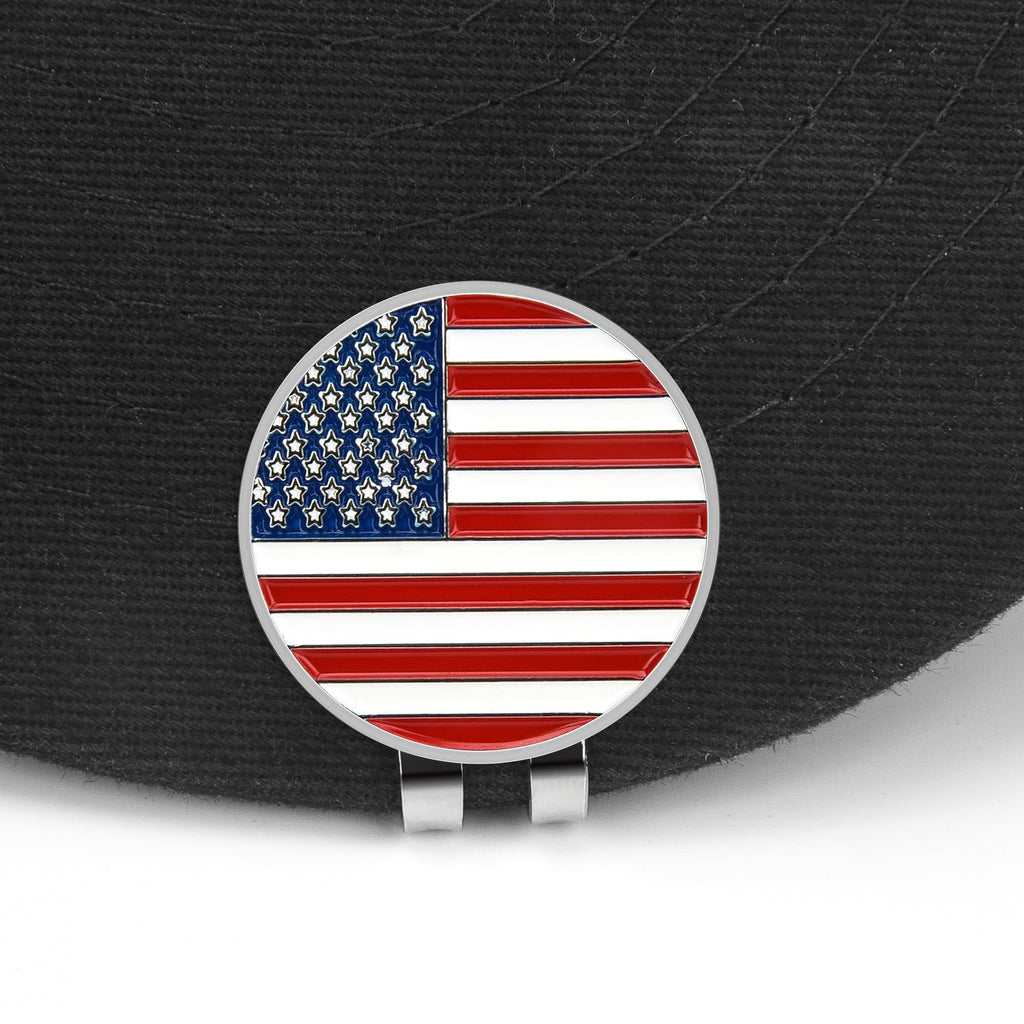 Zzhao Golf Ball Marker With Magnetic Hat Clip, Funny Golf Accessories, Golf Gifts For Men (Usa Flag)