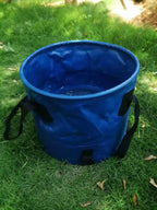 Banchelle Collapsible Camping Bucket With Lid 5 Gallon For Traveling Fishing Gardening (Blue, 20L)