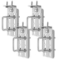 Yaocom 2 Sets 8 Boat Trailer Bunk Brackets, Galvanized Double U Bolt Swivel Top Bunk Bracket Kit for 1.5 x 3, 2 x 3, 3 x 3 Boat 