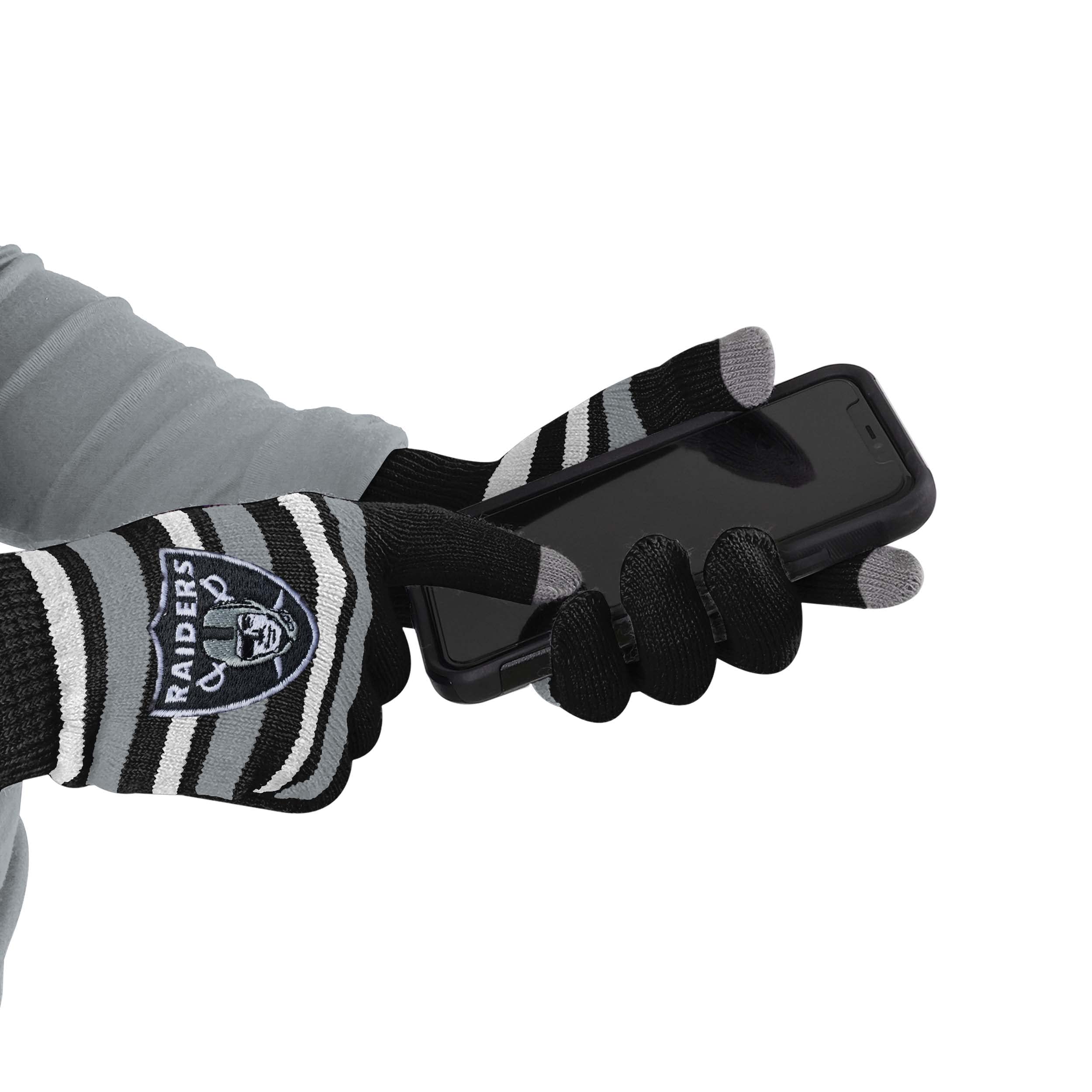 FOCO Las Vegas Raiders NFL Stretch Gloves