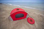 Picnic Time Ncaa Cornell Big Red Manta Portable Beach Tent - Pop Up Tent - Beach Sun Shelter Pop Up