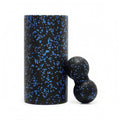 TRENDYNEST Expanded Polypropylene Soft Roller Cylindrical Hollow Soft Roller Speckled Workout Tool 30CM Blk Blue 2pc