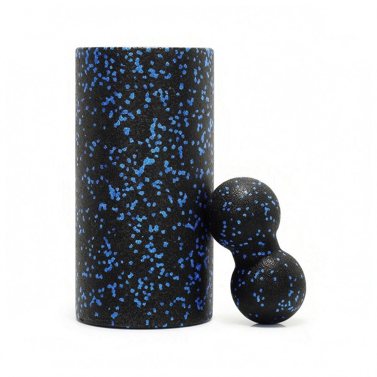 TRENDYNEST Expanded Polypropylene Soft Roller Cylindrical Hollow Soft Roller Speckled Workout Tool 30CM Blk Blue 2pc