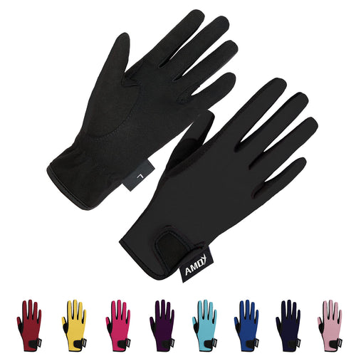 Amoy Kids Horse Riding Gloves Breathable Children Equestrian Horseback Anti-Slipping Boys & Girls Youth Outdoor Biking Cycling S