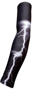Sportsfarm New! - Black & White Lightning Moisture Wicking Compression Arm Sleeve (Small)