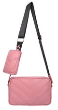 Adisa WomenS Girls Cross Body Sling Messenger Bag With Pouch (Sl8127_Pink)