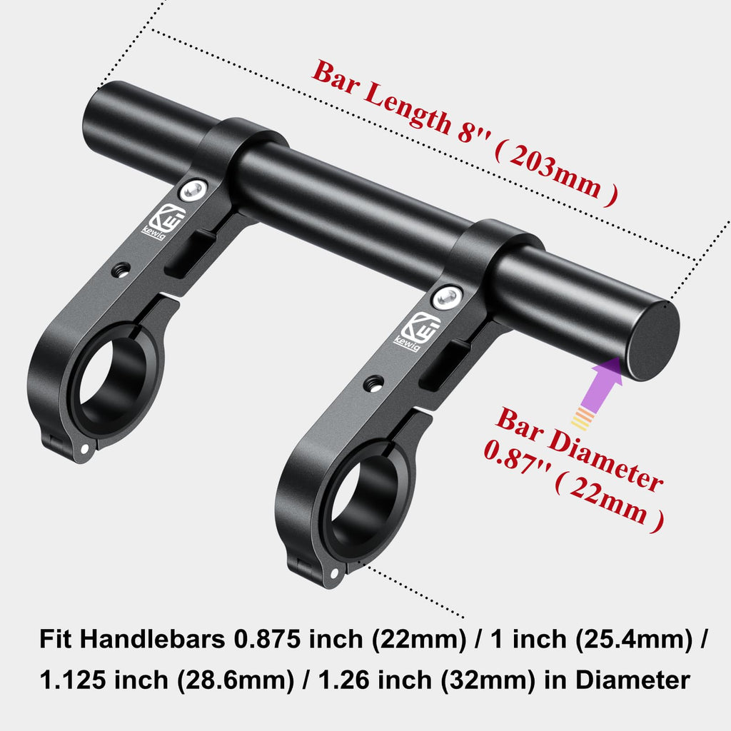 Brcovan Aluminum Alloy Handlebar Extensions For Bicycle & Motorcycle, Bike Handlebar Extender With Double Mounting Clamp Bracket