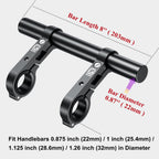 Brcovan Aluminum Alloy Handlebar Extensions For Bicycle & Motorcycle, Bike Handlebar Extender With Double Mounting Clamp Bracket