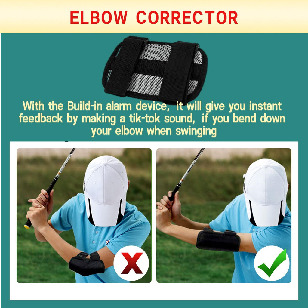 Muskulo Monstro Golf Swing Trainer Aids Set, Golf Posture Correction Tools, 6 Pcs-Arm Band, Elbow Correction, Wrist Hinge Traine