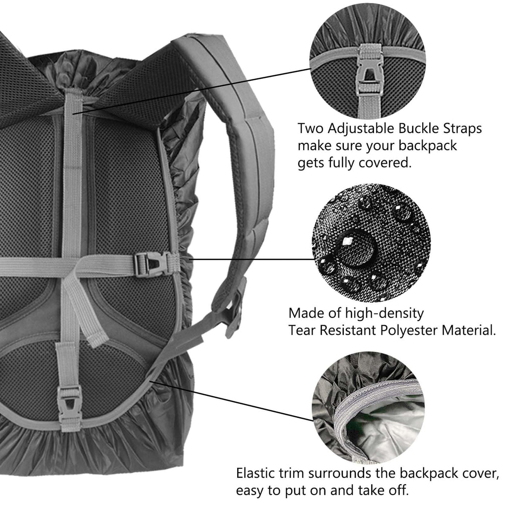 Frelaxy Waterproof Backpack Rain Cover, 8000Mm Waterproof Level, Upgraded Ultra-Strong Multilayer Structure, Antislip Cross Buck