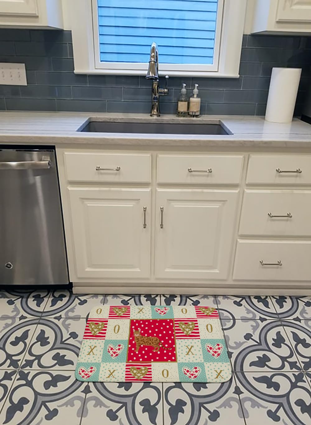 'Caroline'S Treasures Bengal #2 Cat Love Machine Washable Memory Foam Mat Doormats, Multicolor''