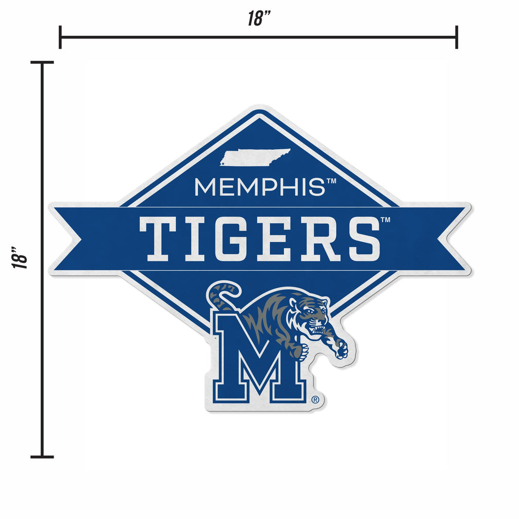 Rico Industries Ncaa Memphis Tigers Diamond Shape Cut Pennant - Home And Living Room D  Cor - Soft Felt Ez To Hang 20.5 X 18