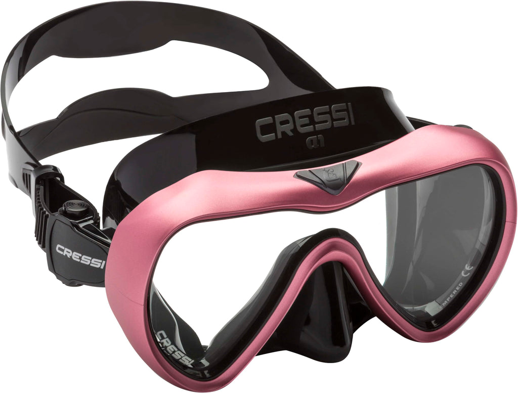 Cressi A1, Black/Pink, Clear Lens