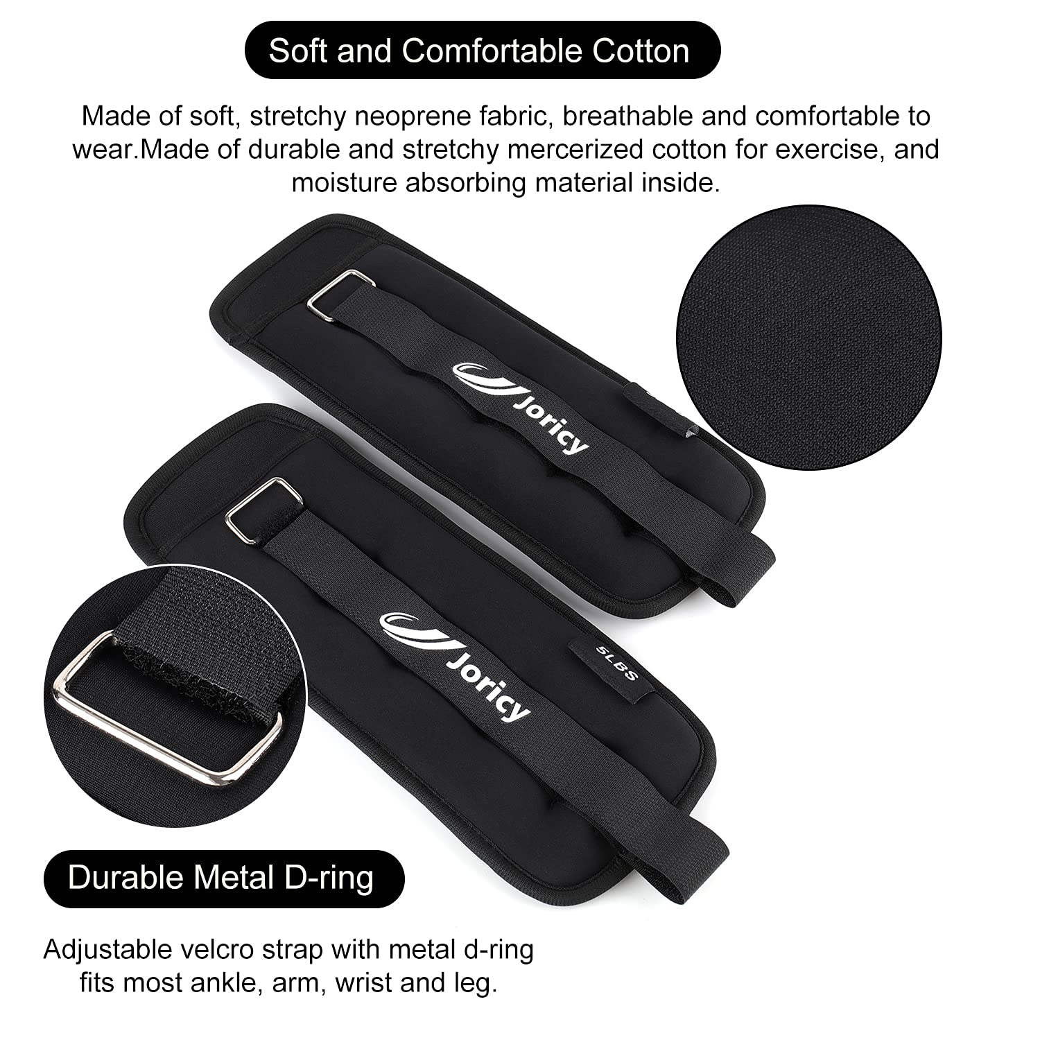 Ankle Weights, Wrist Leg Arm Weights For Women Men Kids Child With Adjustable Straps, Strength Training Weighted For Jogging, Ru