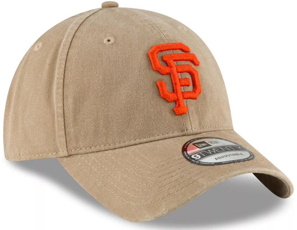 New Era Mlb Khaki Core Classic 9Twenty Adjustable Hat Cap One Size Fits All (San Francisco Giants Khaki)