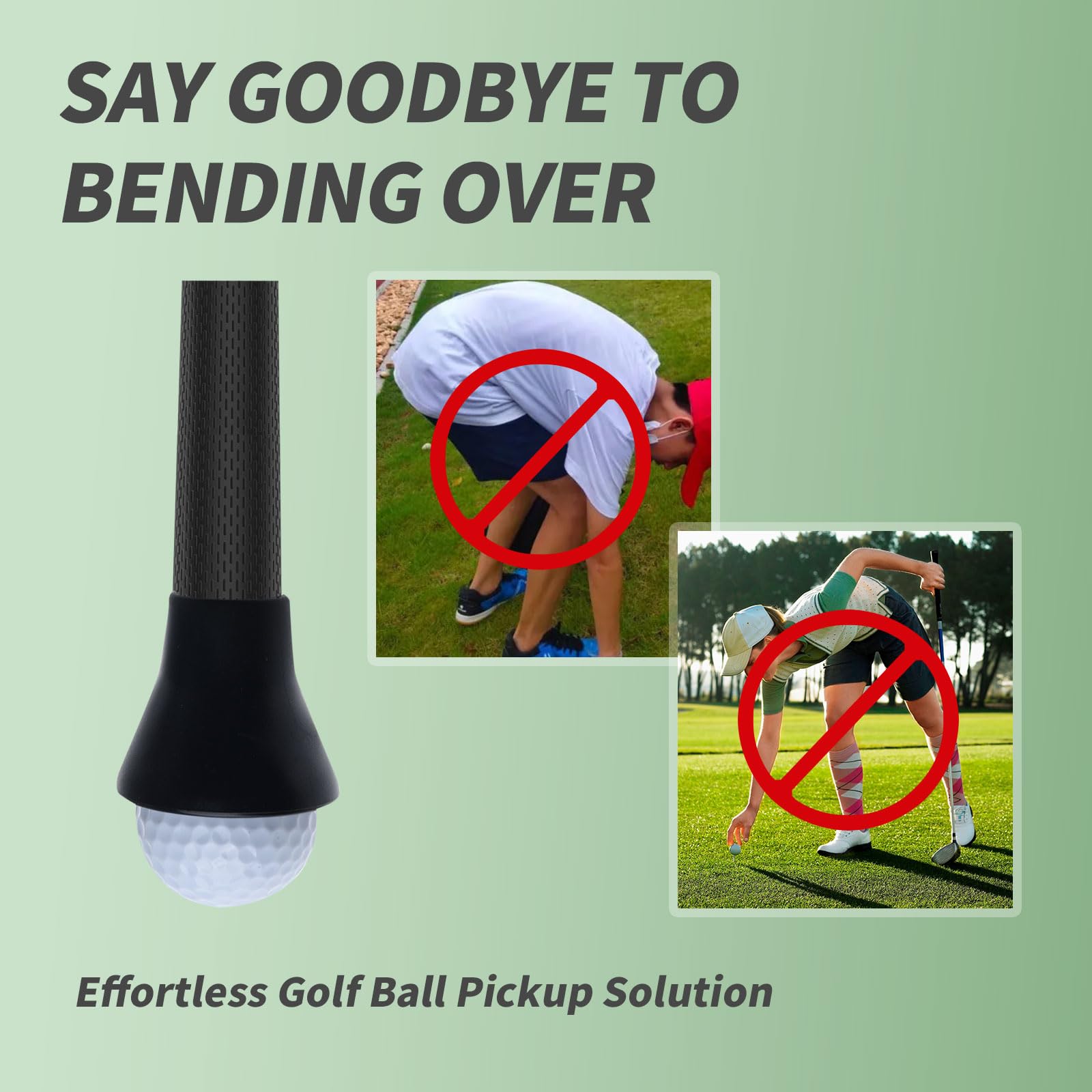 Yafiygi Golf Ball Picker Upper For Putter Large Grip,3 Pack Golf Ball Retriever For Putter Golf Ball Grabber Picker Upper With S