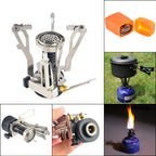 Camp Stove,Petforu Outdoor Camping Stove Cookware Hiking Backpacking Picnic Cookware Cooking Tool Set Pot Pan + Piezo Ignition C