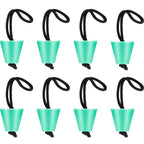 Sumind 8 Pieces Kayak Scupper Plug Silicone Scupper Plug Drain Holes Stopper Bung With Lanyard(Fluorescent Green)