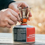 Mallome Backpacking Stove - Portable Camping Stove - Small Backpack Camp Stove Single Burner For Propane Butane Isobutane Fuel C