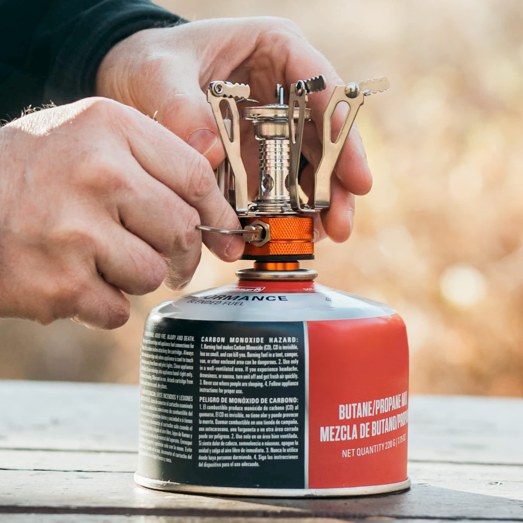 Mallome Backpacking Stove - Portable Camping Stove - Small Backpack Camp Stove Single Burner For Propane Butane Isobutane Fuel C